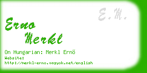 erno merkl business card